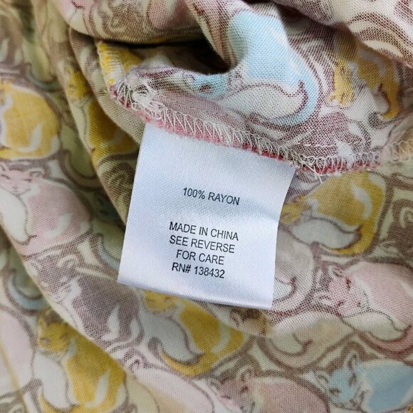 ModCloth Top Womens Medium Multicolor Cat Print Button Down Cat Lady Long Sleeve - Picture 8 of 14